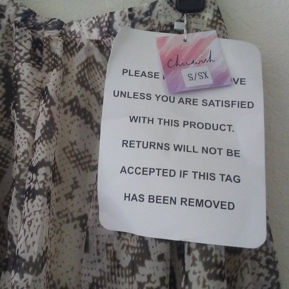 ChicWish Snake Printed Asymmetric Chiffon Maxi Skirt - Picture 5 of 7